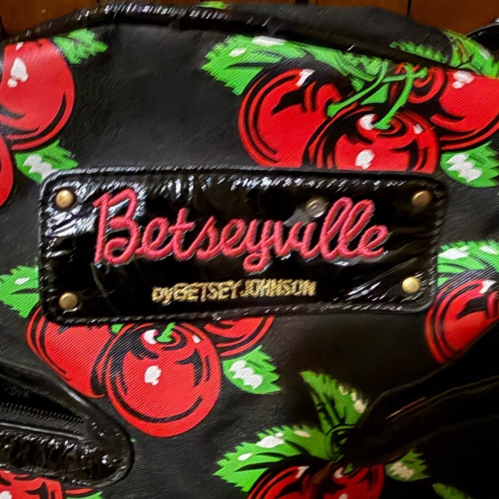 Betseyvill Betsey Johnson Cherry Pattern Duffle - Picture 2 of 10